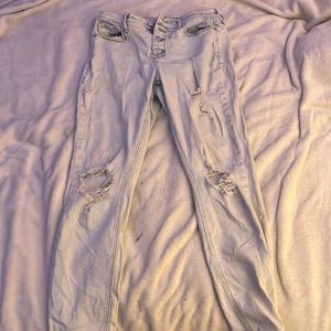 Old navy, light blue white washed ripped jeans